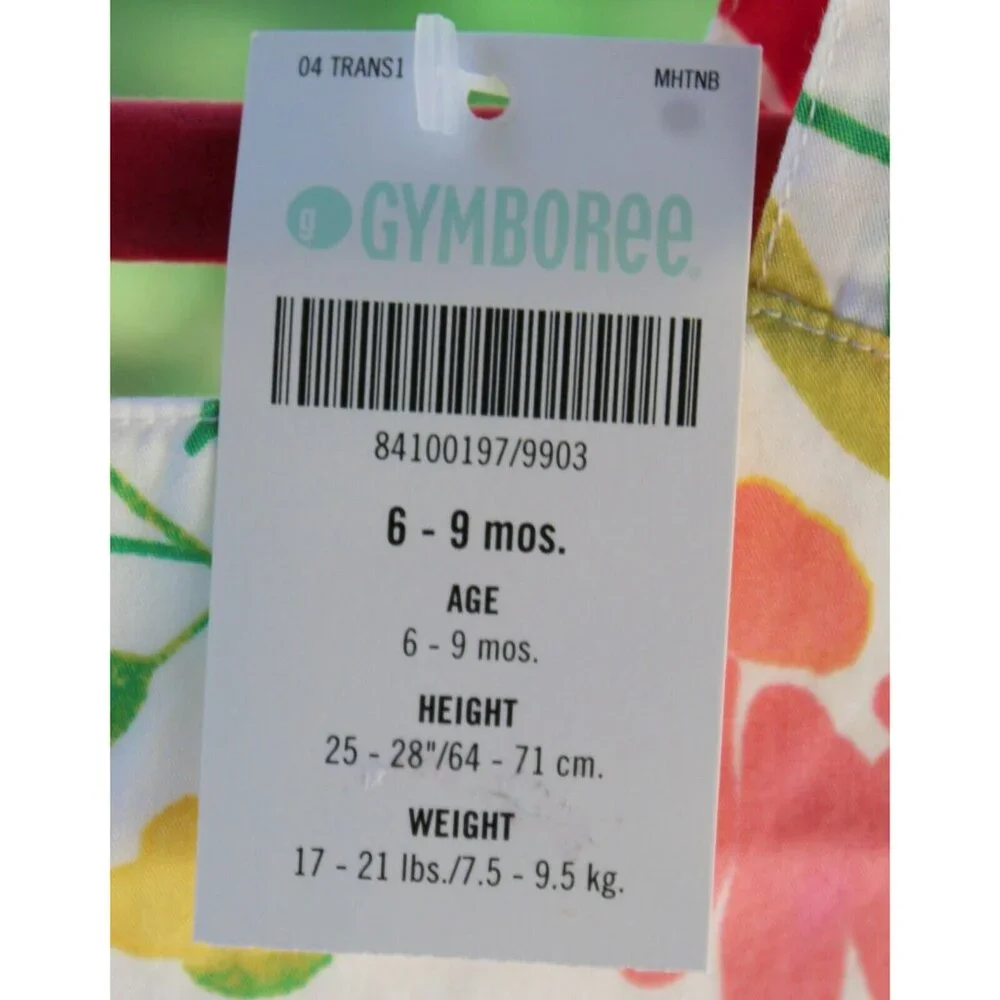 2004 Gymboree Floral Palette Bubble Romper Jumper Watercolor Flowers Summer